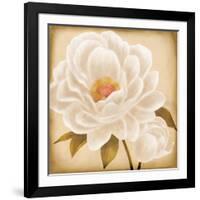 White Peonies I-Vivien Rhyan-Framed Art Print