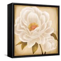 White Peonies I-Vivien Rhyan-Framed Stretched Canvas