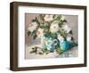 White Peonies II-Jane Slivka-Framed Art Print