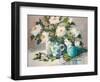 White Peonies II-Jane Slivka-Framed Art Print