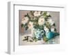 White Peonies II-Jane Slivka-Framed Art Print