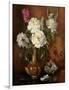 White Peonies in a Glazed Victorian Vase-Albert Williams-Framed Giclee Print