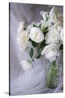 White Peonies in a Vase-Anna Miller-Stretched Canvas