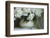 White peonies in cream pitcher-Anna Miller-Framed Photographic Print