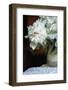 White peonies in cream pitcher-Anna Miller-Framed Photographic Print