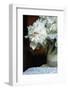 White peonies in cream pitcher-Anna Miller-Framed Photographic Print