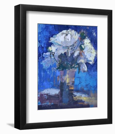 White Peonies-Beth A. Forst-Framed Art Print