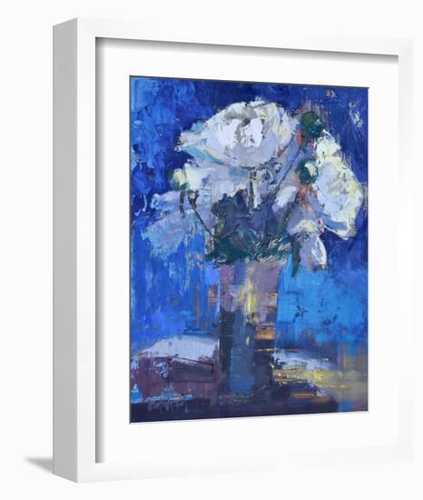 White Peonies-Beth A. Forst-Framed Art Print