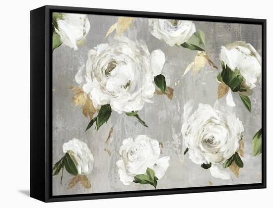 White Peony Garden-Asia Jensen-Framed Stretched Canvas