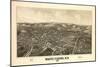 White Plains, New York - Panoramic Map-Lantern Press-Mounted Art Print