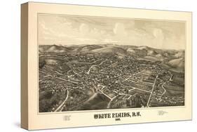 White Plains, New York - Panoramic Map-Lantern Press-Stretched Canvas