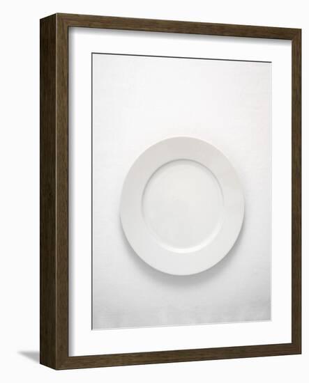 White Plate (Overhead View)-Simon Brown-Framed Photographic Print