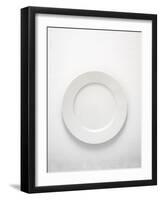 White Plate (Overhead View)-Simon Brown-Framed Photographic Print