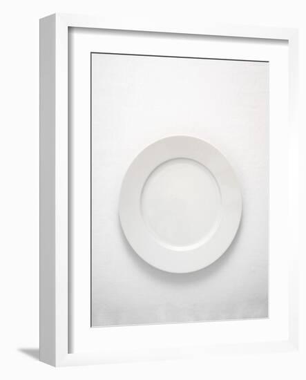 White Plate (Overhead View)-Simon Brown-Framed Photographic Print