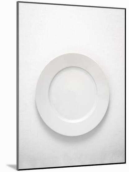 White Plate (Overhead View)-Simon Brown-Mounted Photographic Print