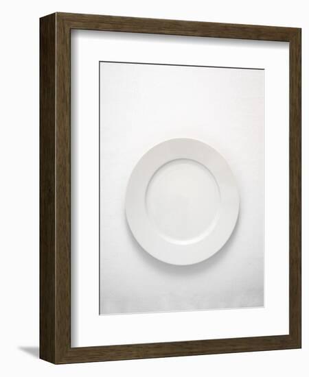 White Plate (Overhead View)-Simon Brown-Framed Photographic Print