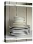 White Plates and Soup Plates (In Piles)-Ellen Silverman-Stretched Canvas