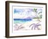 White Playa Las Teresitas Tenerife with View of Teide-M. Bleichner-Framed Art Print