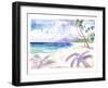 White Playa Las Teresitas Tenerife with View of Teide-M. Bleichner-Framed Art Print