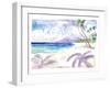 White Playa Las Teresitas Tenerife with View of Teide-M. Bleichner-Framed Art Print