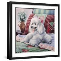 White Poodle-Jenny Newland-Framed Giclee Print