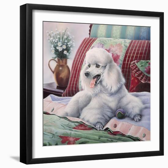 White Poodle-Jenny Newland-Framed Giclee Print