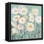 White Poppies 1-Olivia Long-Framed Stretched Canvas