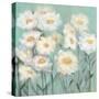 White Poppies 1-Olivia Long-Stretched Canvas