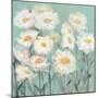 White Poppies 1-Olivia Long-Mounted Art Print