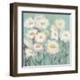 White Poppies 1-Olivia Long-Framed Art Print