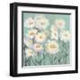 White Poppies 1-Olivia Long-Framed Art Print