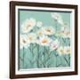 White Poppies 2-Olivia Long-Framed Art Print