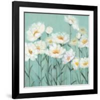 White Poppies 2-Olivia Long-Framed Art Print