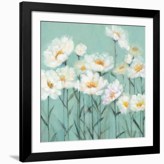 White Poppies 2-Olivia Long-Framed Art Print