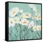 White Poppies 2-Olivia Long-Framed Stretched Canvas