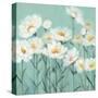 White Poppies 2-Olivia Long-Stretched Canvas