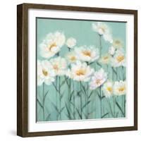White Poppies 2-Olivia Long-Framed Art Print