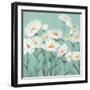 White Poppies 2-Olivia Long-Framed Art Print