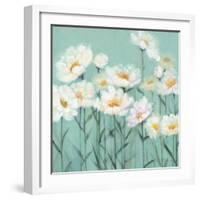 White Poppies 2-Olivia Long-Framed Art Print