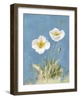 White Poppies I No Butterfly-Danhui Nai-Framed Art Print