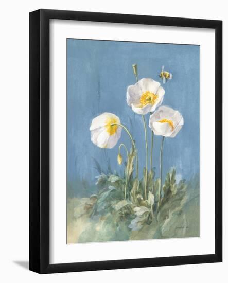 White Poppies II-Danhui Nai-Framed Art Print