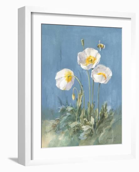 White Poppies II-Danhui Nai-Framed Art Print