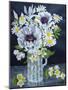 White Poppies, Marguerites and Philadelphus-Joan Thewsey-Mounted Giclee Print