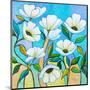 White Poppies-Peggy Davis-Mounted Art Print