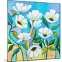 White Poppies-Peggy Davis-Mounted Giclee Print