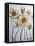 White Poppies-Cherie Roe Dirksen-Framed Stretched Canvas