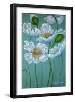 White Poppies-Cherie Roe Dirksen-Framed Giclee Print