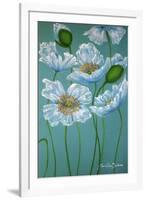 White Poppies-Cherie Roe Dirksen-Framed Giclee Print