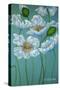 White Poppies-Cherie Roe Dirksen-Stretched Canvas