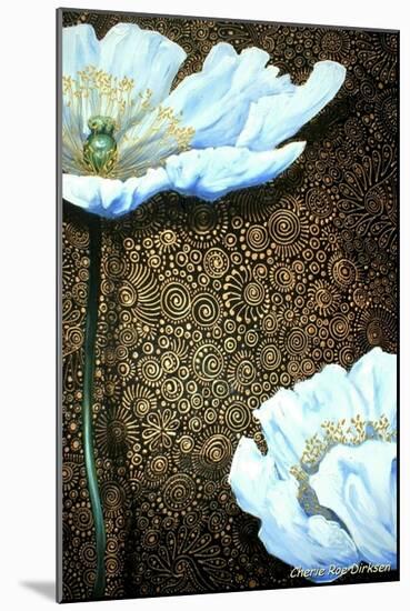 White Poppies-Cherie Roe Dirksen-Mounted Giclee Print